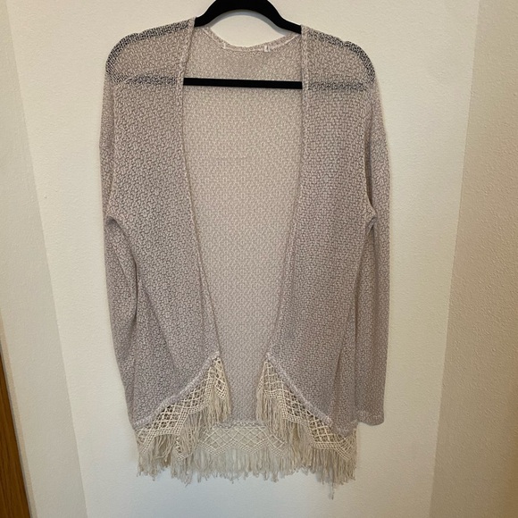American Rag - Lace Long Cardigan Sweater - Size L/XL - Picture 3 of 5